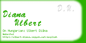 diana ulbert business card